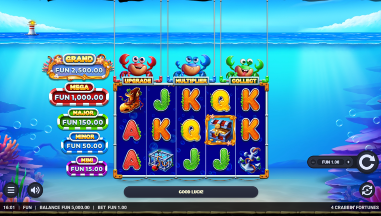 4 Crabbin Fortunes slot gameplay screenshot