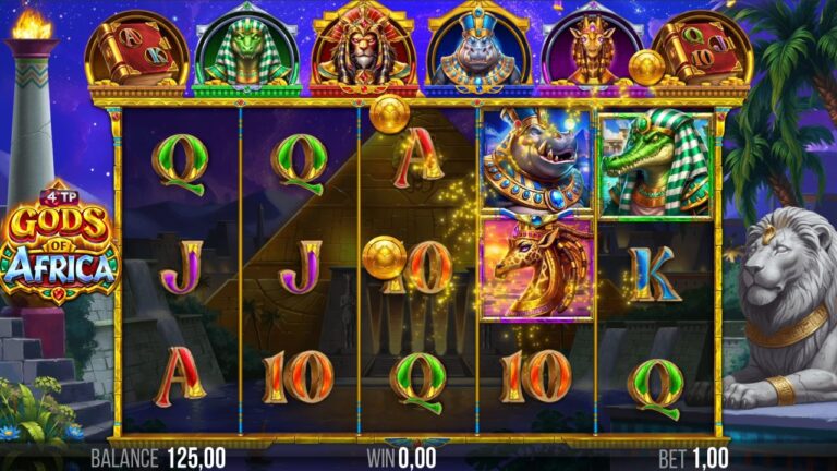 4TP Gods of Africa slot gameplay screenshot