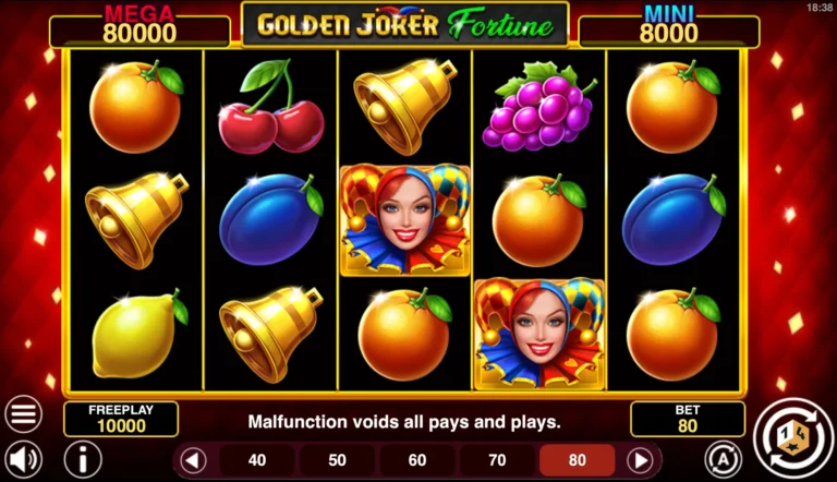 Golden Joker Fortune Online Video Slot gameplay screenshot
