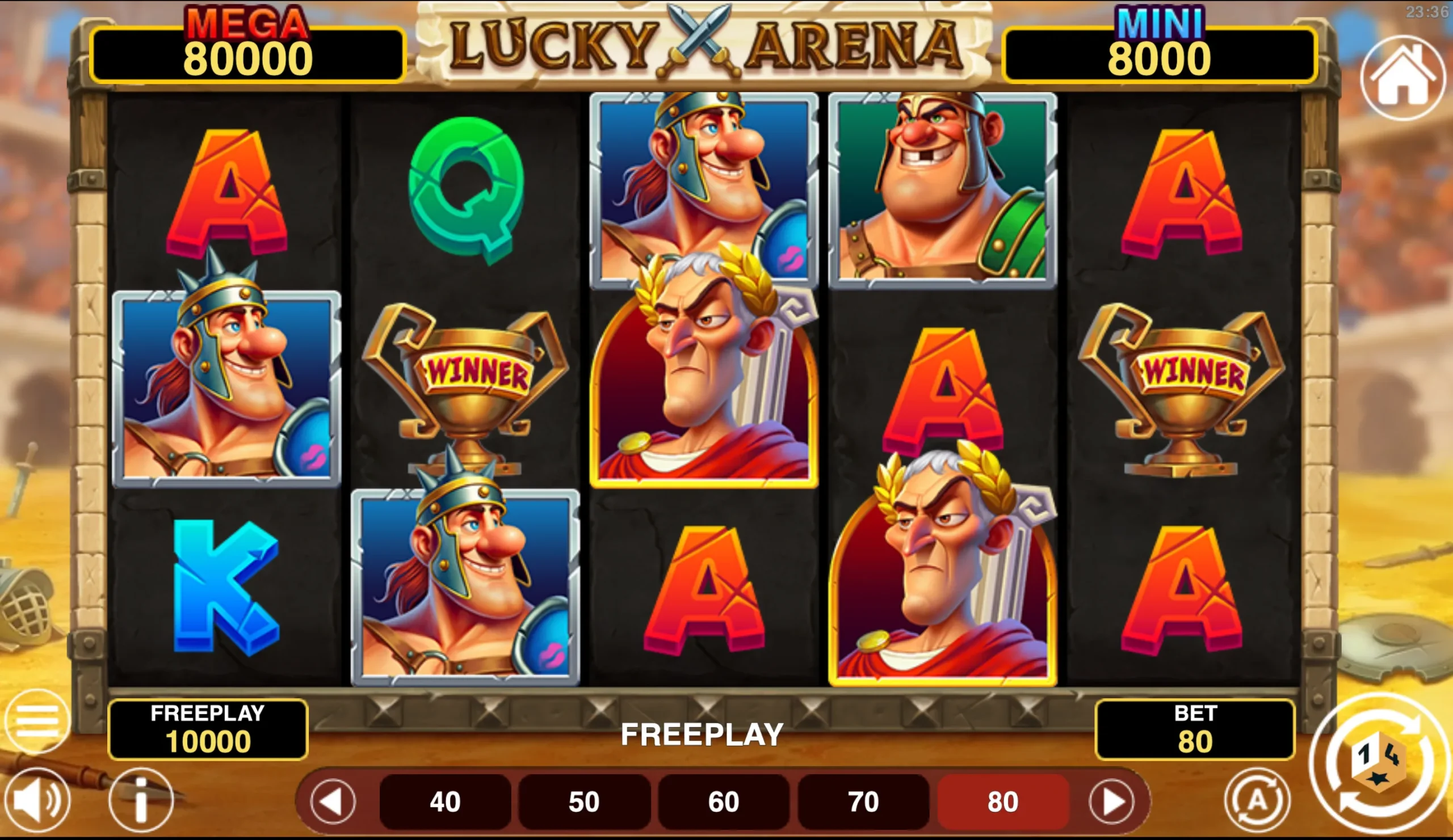 Lucky Arena Hold & Win Online Video Slot gameplay screenshot