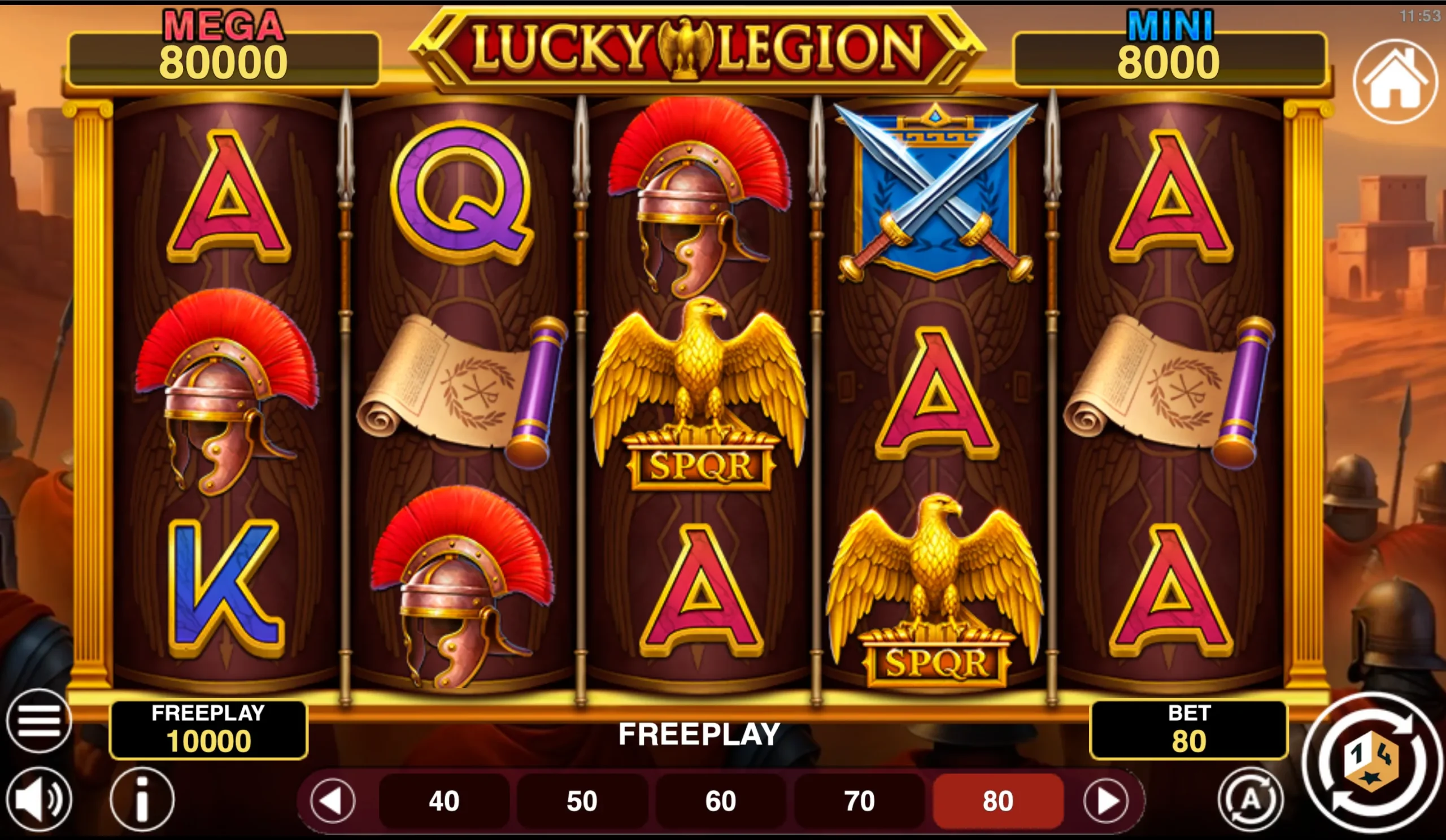 Lucky Legion Hold & Win Online Video Slot gameplay screenshot