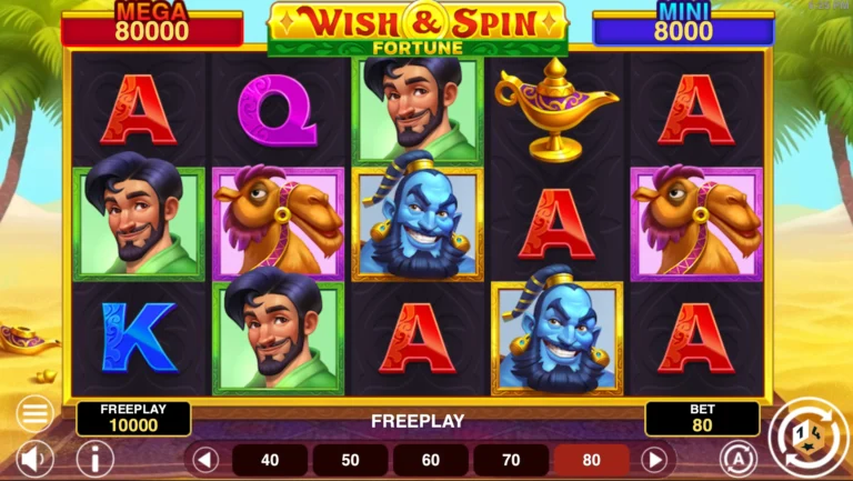 Wish & Spin Fortune Online Video Slot gameplay screenshot