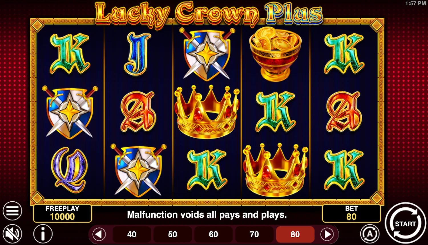 Lucky Crown Plus Online Video Slot gameplay screenshot