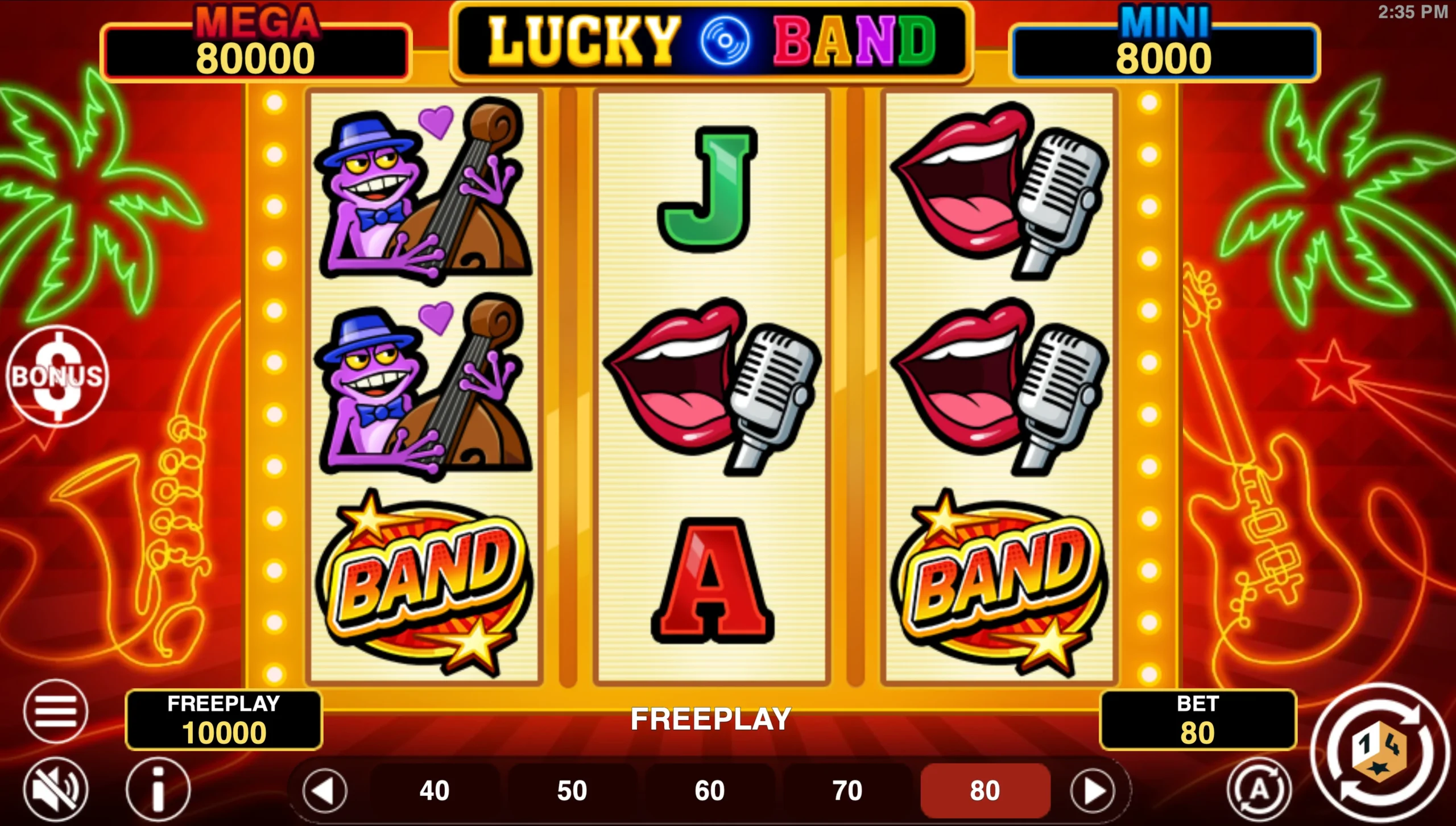 Lucky Band Hold & Win Online Video Slot gameplay screenshot