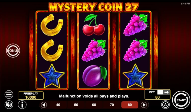 Mystery Coin 27 Online Video Slot gameplay screenshot