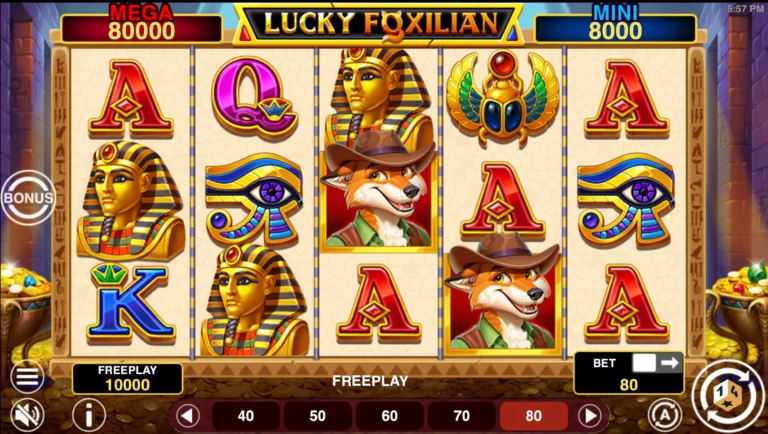 Lucky Foxilian Hold & Win Online Video Slot gameplay screenshot