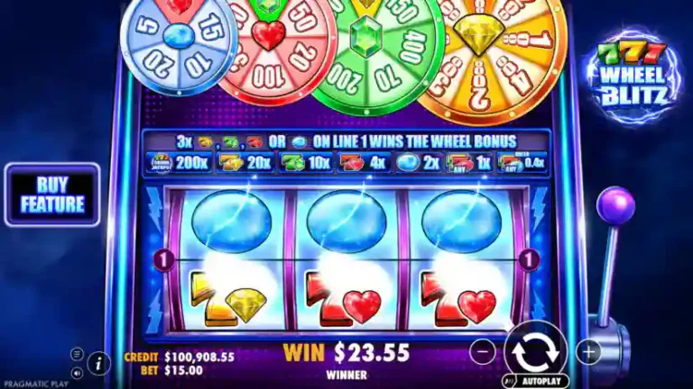 777 Wheel Blitz Online Video Slot gameplay screenshot