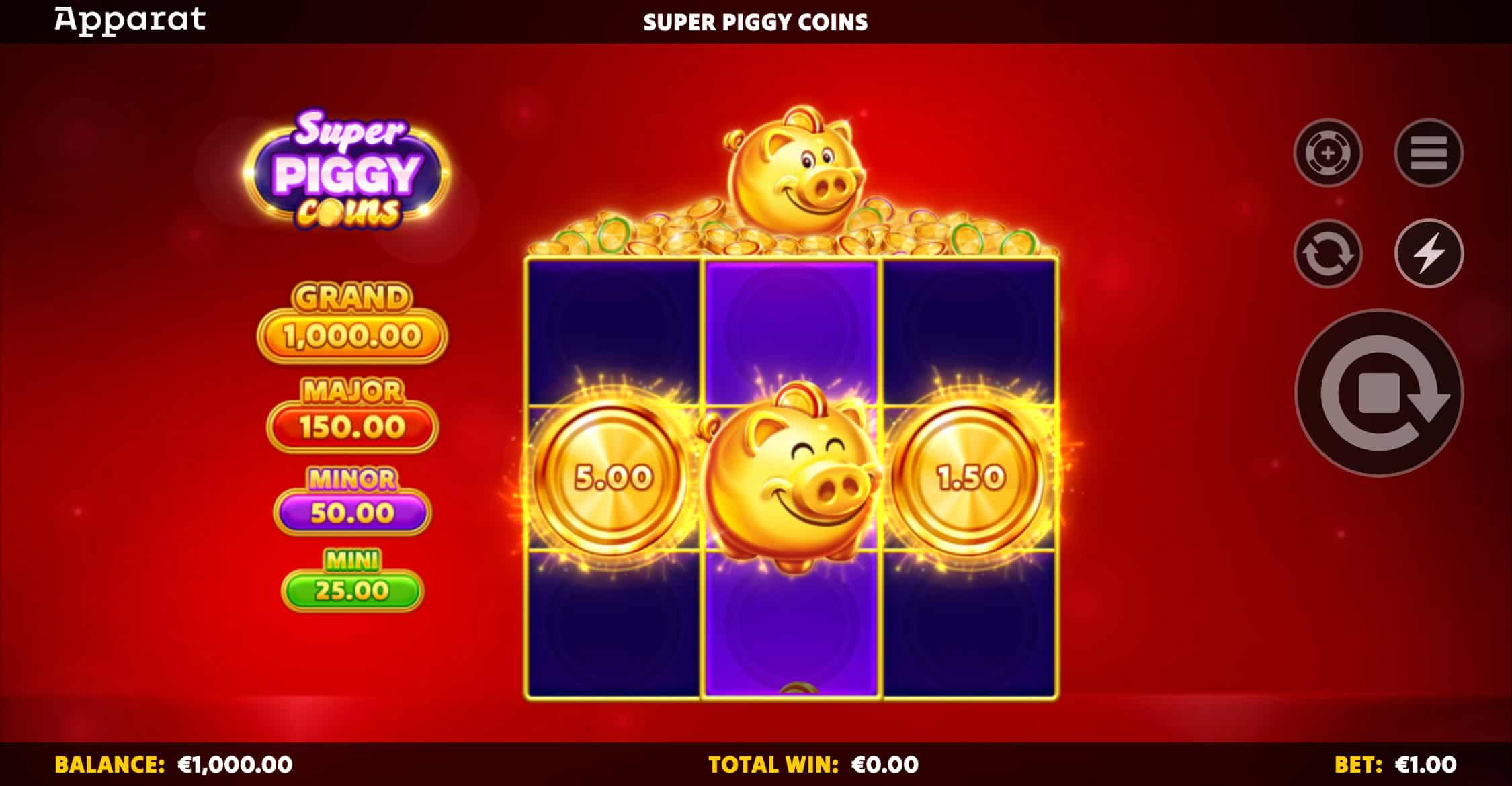 Super Piggy Coins Online Video Slot gameplay screenshot