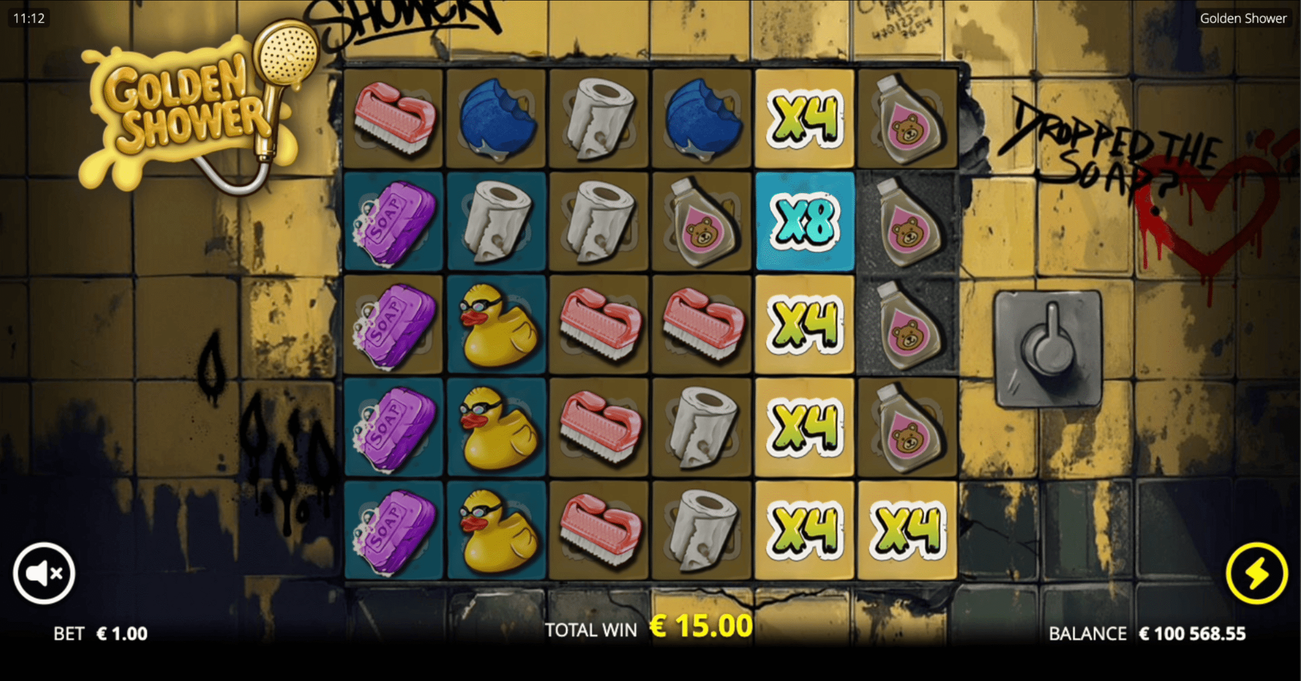 Golden Shower Nolimit City slot gameplay screenshot