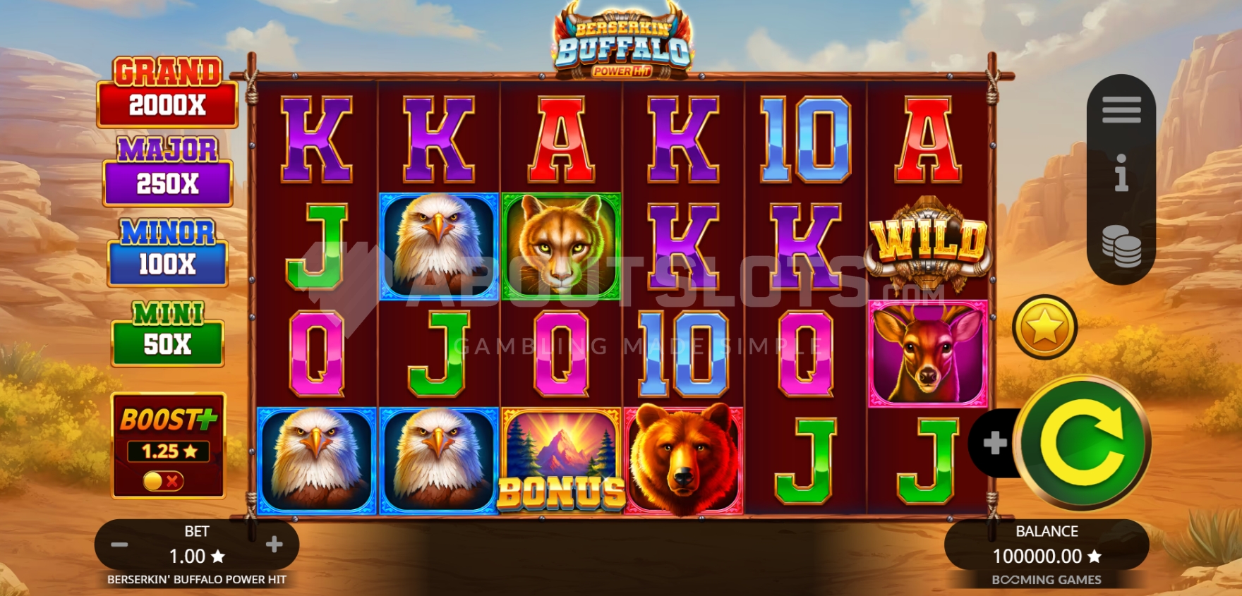 Berserkin' Buffalo Power Hit Online Video Slot