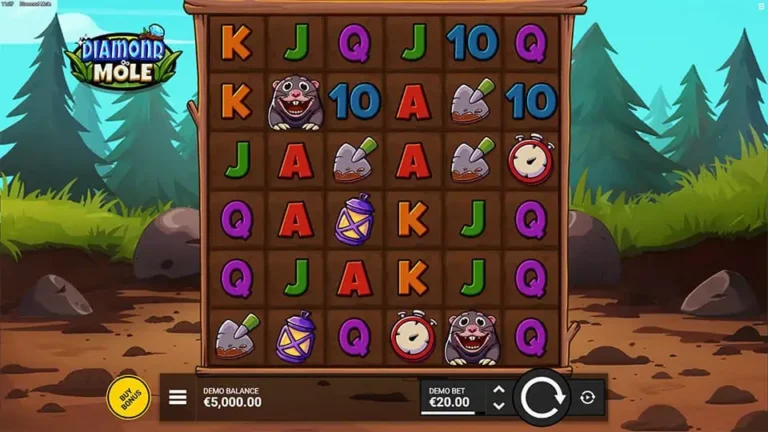 Diamond Mole slot gameplay screenshot