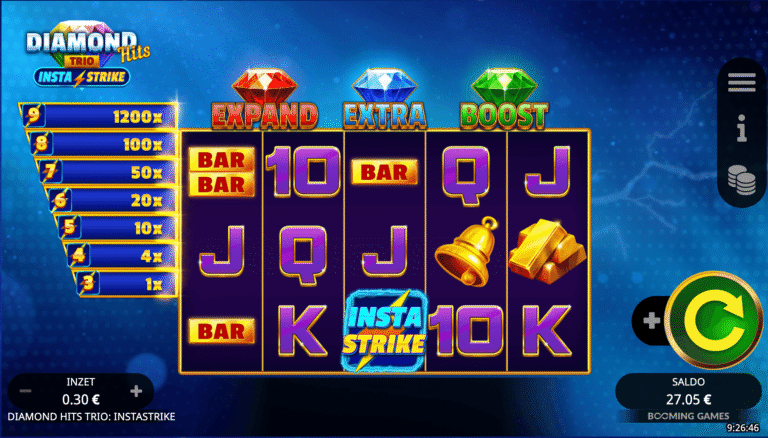 Diamond Hits Trio InstaStrike Online Video Slot