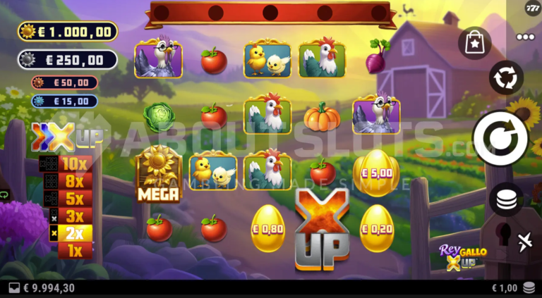 Il Re del Pollaio X UP slot gameplay screenshot
