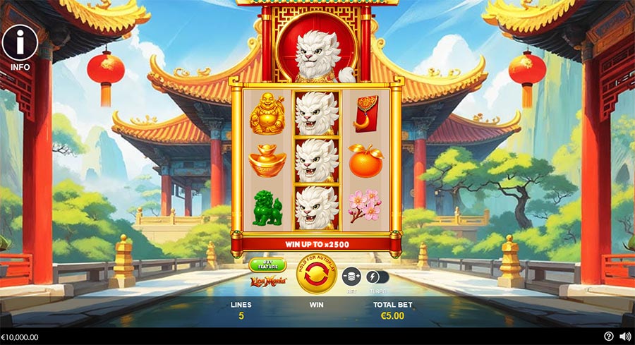 Lion Mania Online Video Slot gameplay screenshot
