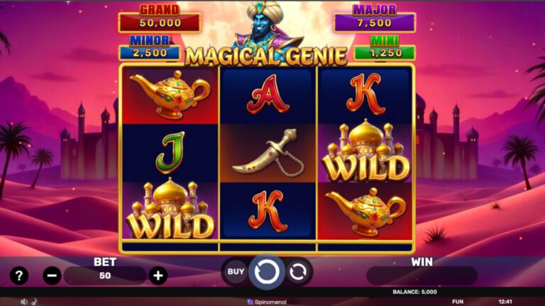 Magical Genie Hold and Hit 3x3 online slot gameplay screenshot