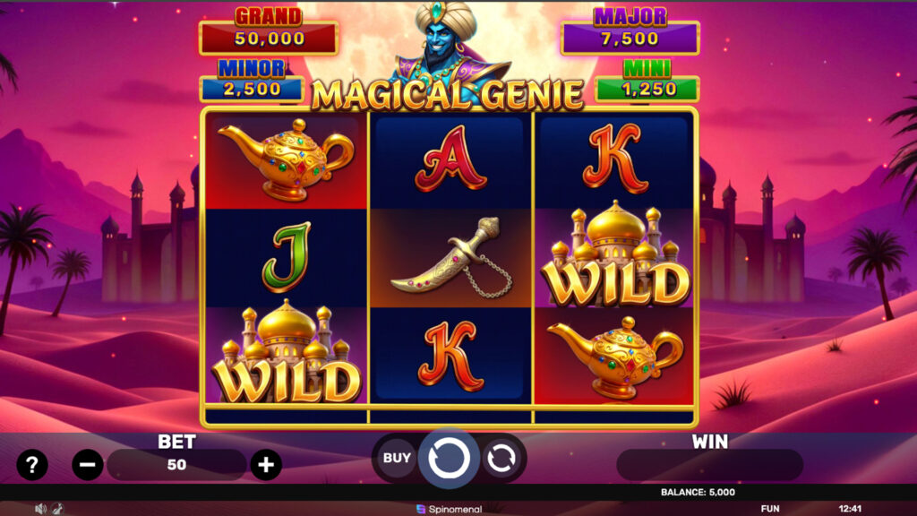 Magical Genie Hold and Hit 3x3 online slot gameplay screenshot