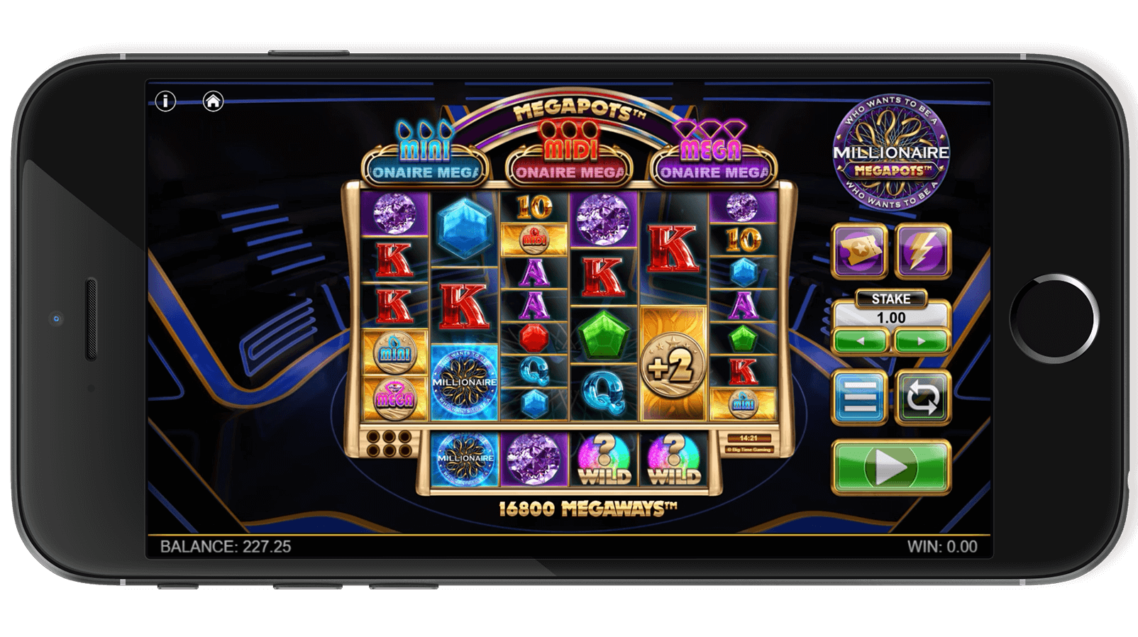 Millionaire Megapots Online Video Slot