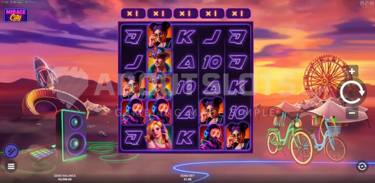 Mirage City Online Video Slot gameplay screenshot