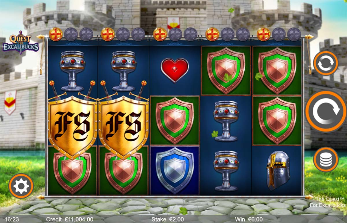 The Quest for Excalibucks Online Video Slot