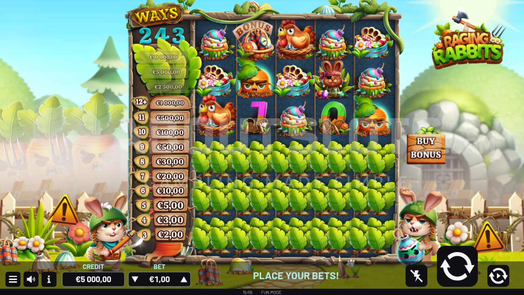 Raging Rabbits Online Video Slot
