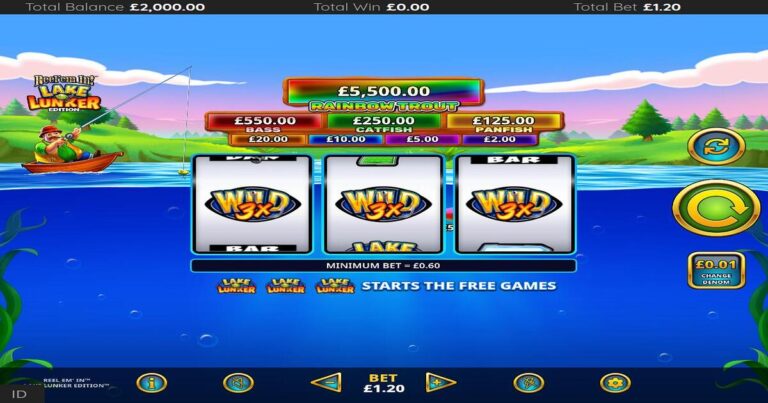 Reel Em In Lake Lunker Edition Online Video Slot gameplay screenshot