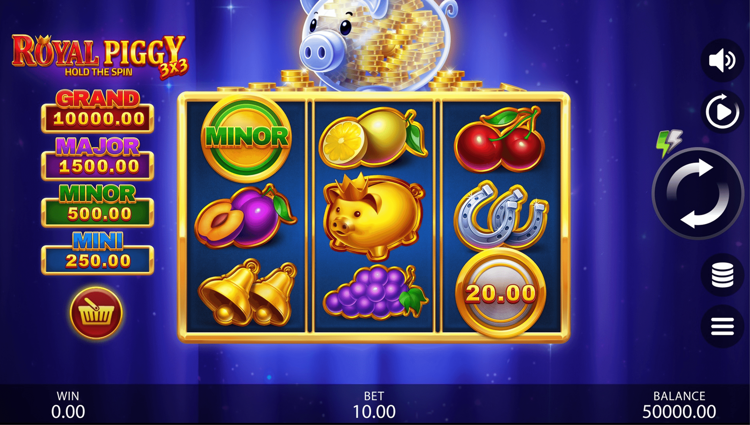 3x3 Royal Piggy Hold The Spin slot gameplay screenshot