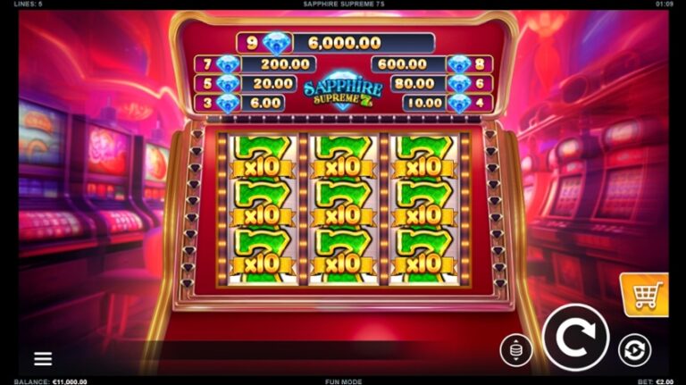 Sapphire Supreme 7s Online Video Slot