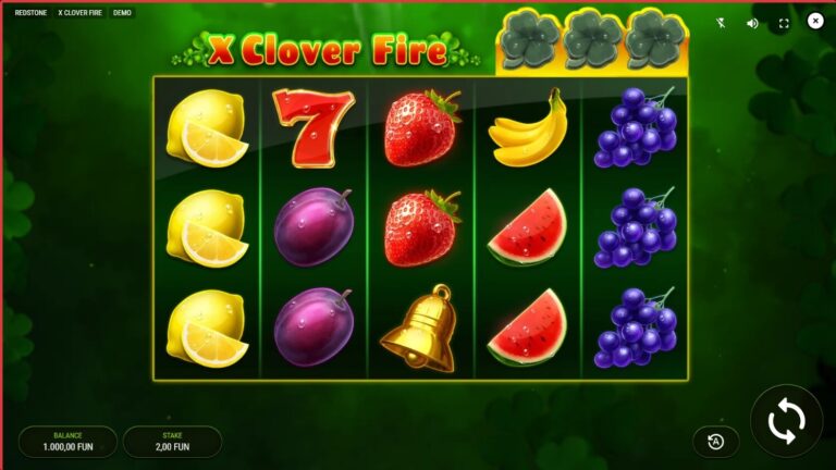 X Clover Fire Online Video Slot gameplay screenshot