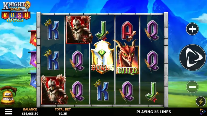 Knights Gold Rush 3 Cycle Online Video Slot