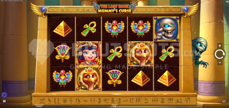 The Lost Book of Mummy's Curse Online Video Slot gameplay screenshot