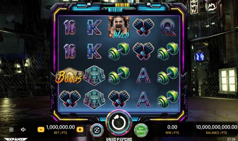 Vaso Psycho slot gameplay screenshot