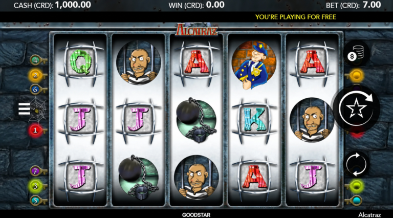 Alcatraz Good Star slot gameplay screenshot