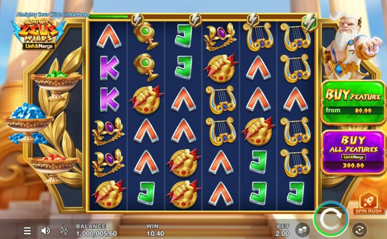 Almighty Zeus Wilds Link And Merge Online Video Slot
