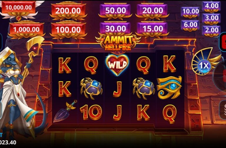 Ammit Hellfire Wishbone slot gameplay screenshot