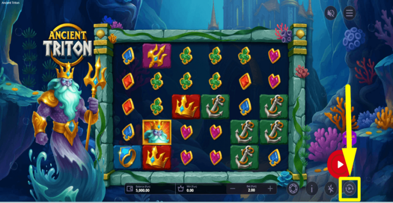 Ancient Triton OneTouch slot gameplay screenshot