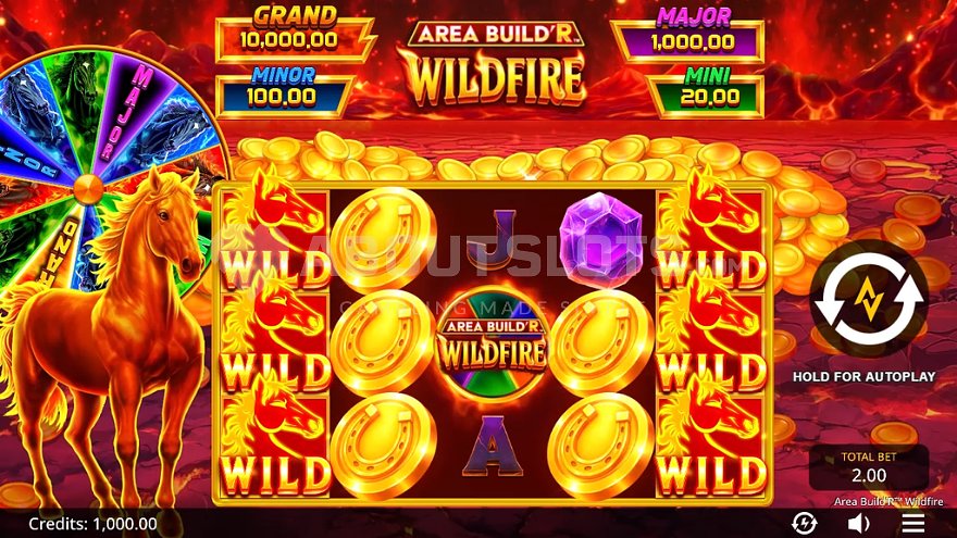 Area BuildR Wildfire Online Video Slot gameplay screenshot
