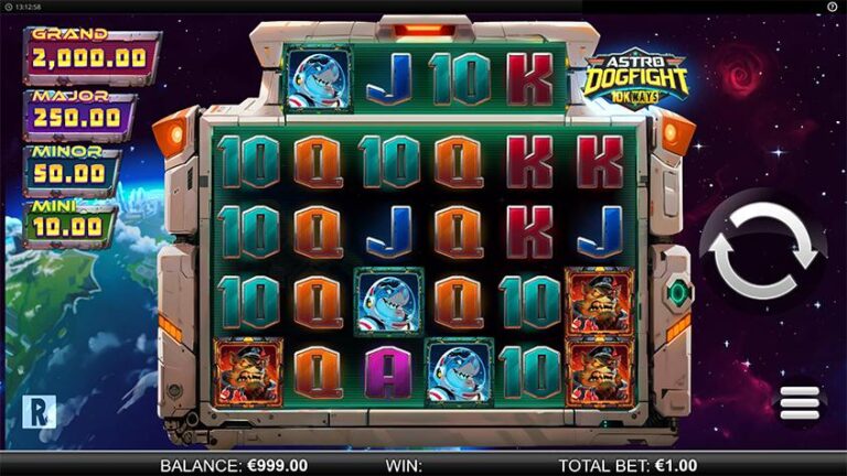 Astro DogFight 10K Ways slot gameplay screenshot