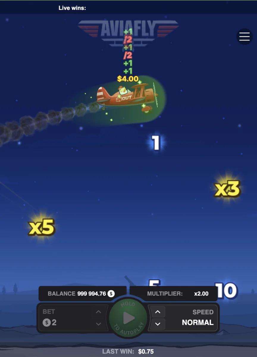Aviafly 2 casino game screenshot