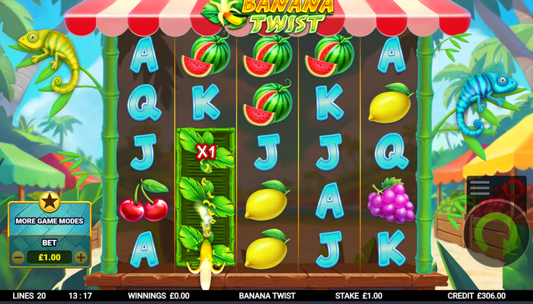 Banana Twist slot gameplay screenshot