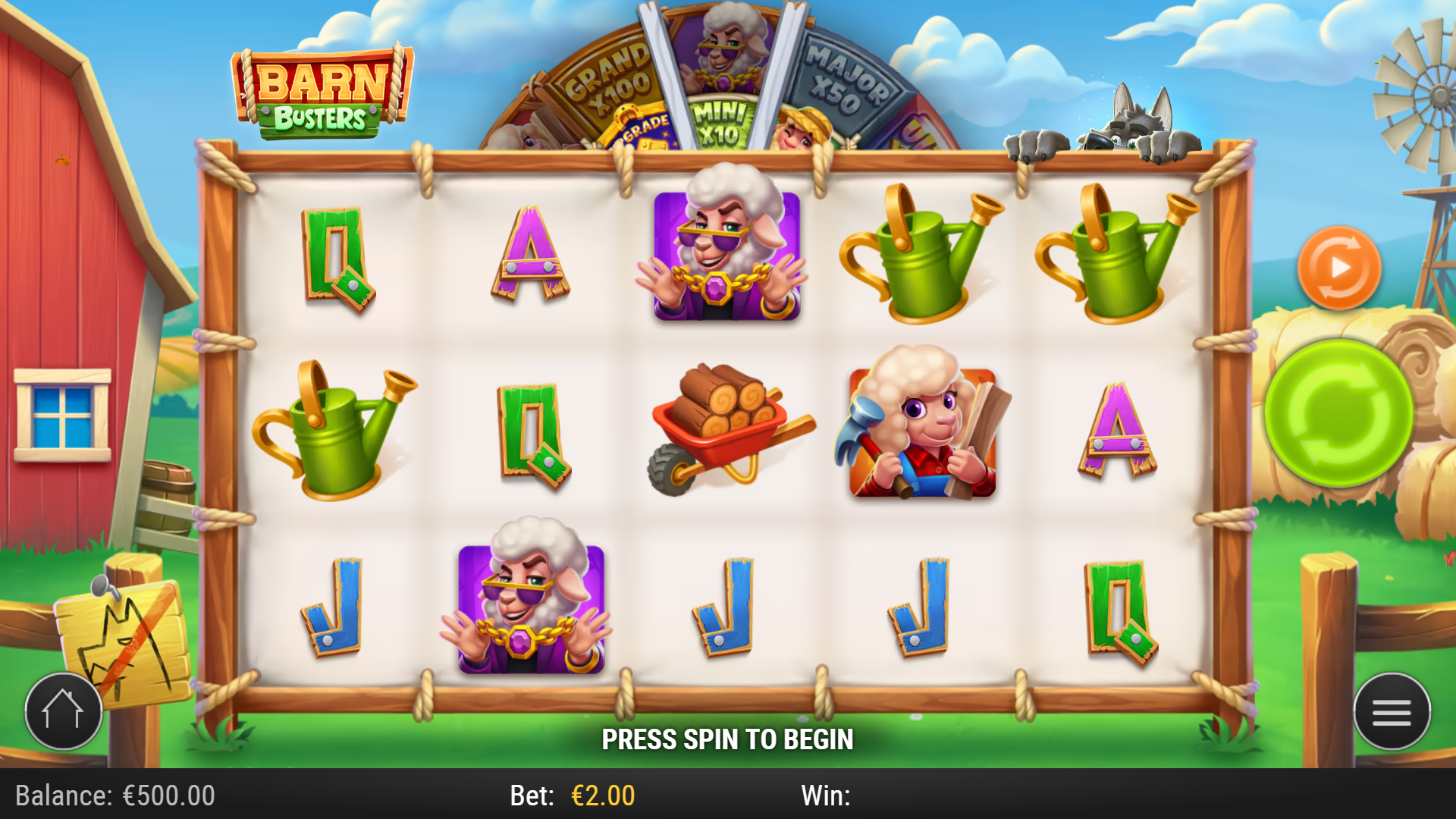 Barn Busters slot gameplay screenshot