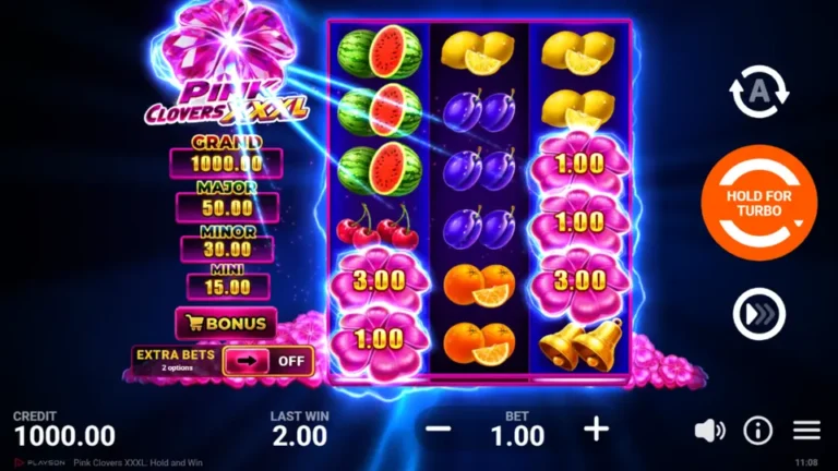 Pink Clovers XXXL Hold And Win slot screenshot