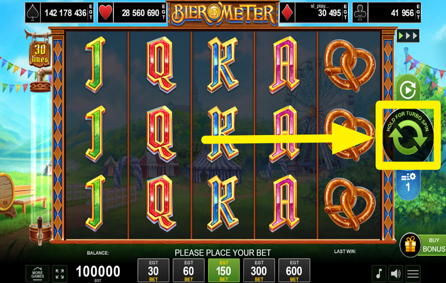 Bier O'Meter Dice Online Video Slot gameplay screenshot
