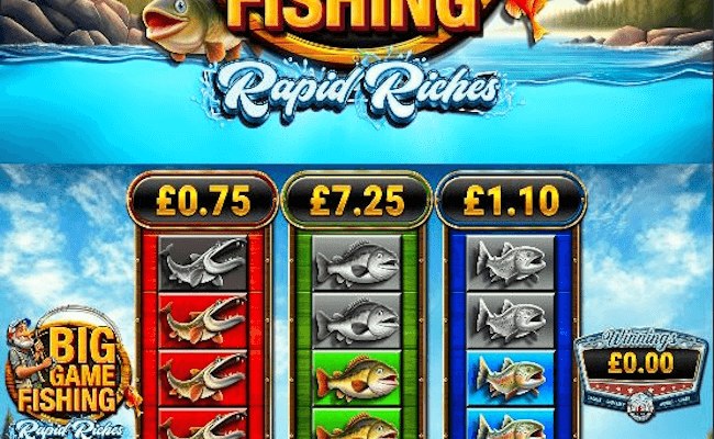 Big Game Fishing Rapid Riches Online Video Slot gameplay screenshot