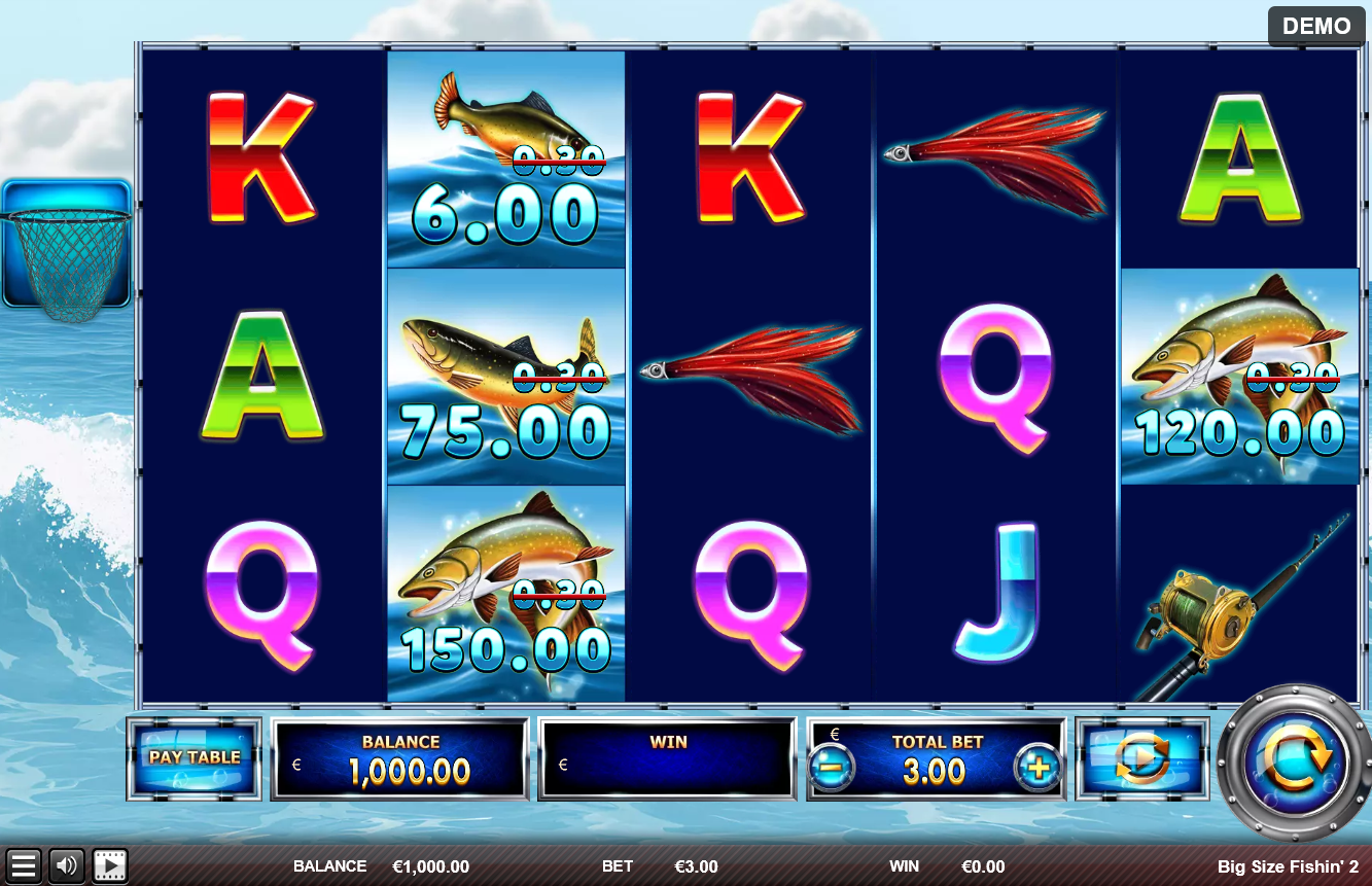 Big Size Fishin 2 slot gameplay screenshot