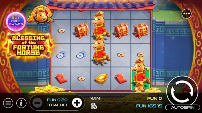 Blessing of the Fortune Horse slot gameplay screenshot