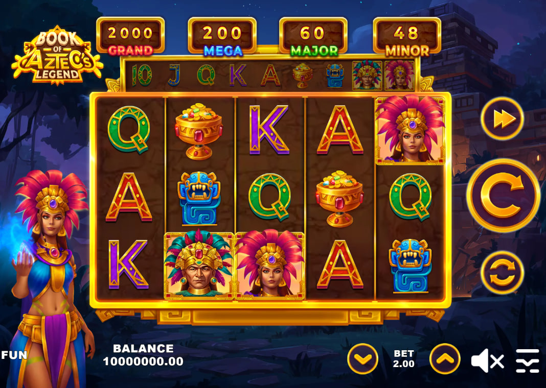 Book of Aztec's Legend online slot gameplay screenshot