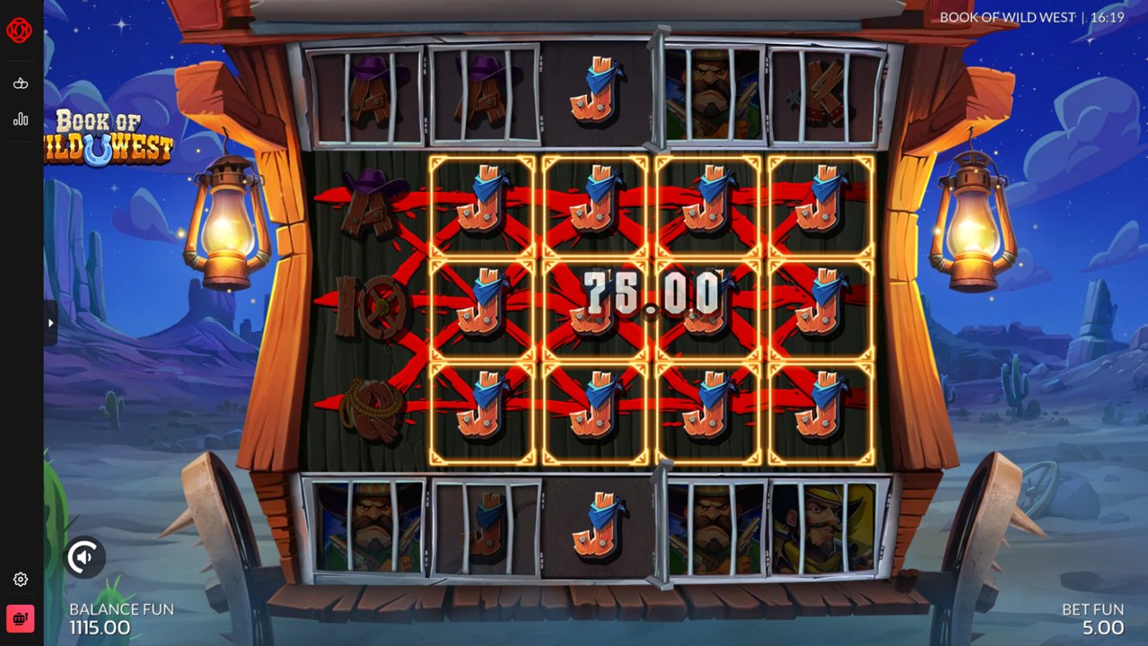Book of Wild West slot gameplay screenshot