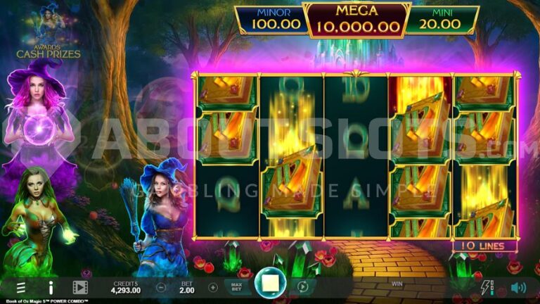 Book of Oz Magic 5 Power Combo Online Video Slot gameplay screenshot