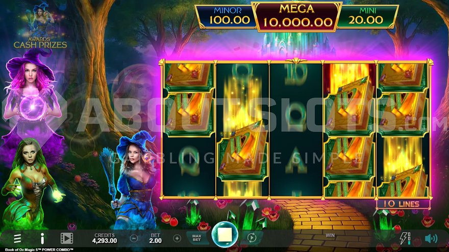 Book of Oz Magic 5 Power Combo Online Video Slot gameplay screenshot