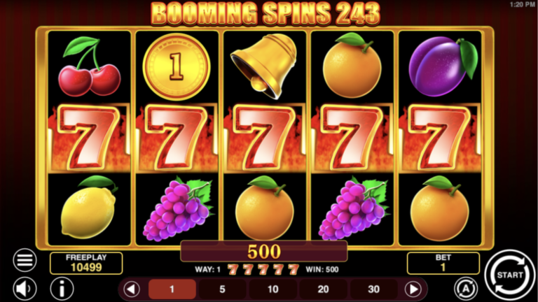 Booming Spins 243 slot gameplay screenshot